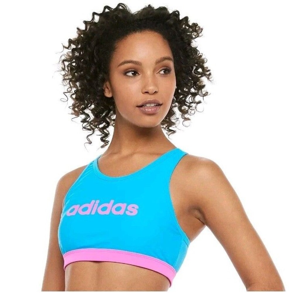 NWT Adidas Blue/pink Sports Padded Bra Women's Size 2X